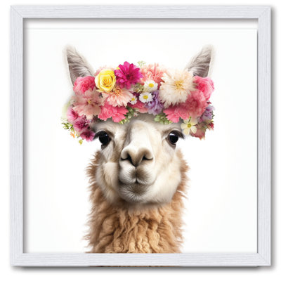 Panneau encadré Sweet-Lama 16 x 16