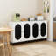 Buffet moderne avec portes en acrylique et console de rangement autoportante-1244308476