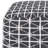 Noreen 18"W Square Hand-Woven Cotton Pouf-2138437653