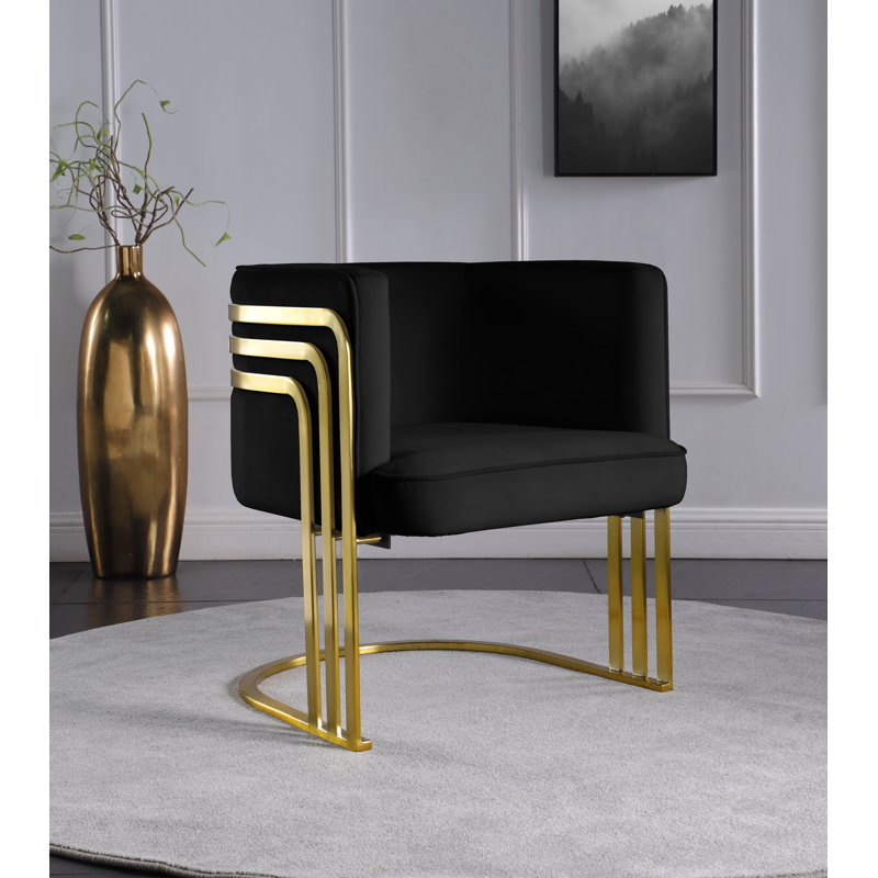 Fauteuil Loicel, Velours noir