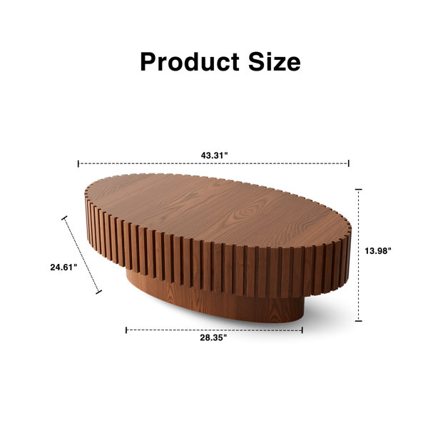 Latitude Run® Oval Living Room Coffee Table, Handmade Relief Work ...