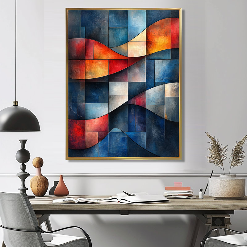 «Nyome Unity In Force Usa Flag Fragments V», reproduction sur toile patriotiste des États-Unis, H 44 po x l 34 po, Doré