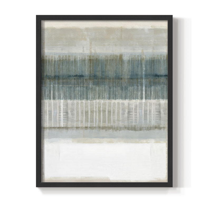 «Misty Island III», reproduction encadrée - bois massif, H 15 po x l 12 po, Noir, noir, noir, noir