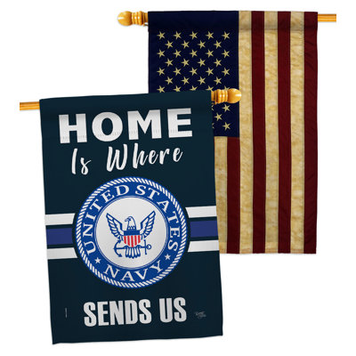Double Sided 40'' H x 28'' W Polyester House Flag