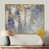 Toile avec cadre flottant or