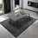 Gray Rectangular Rock Slab Dining Table