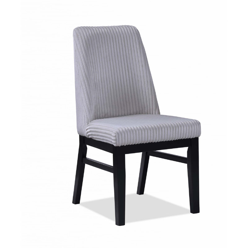 Chaise rembourrée 2pc, Gris clair