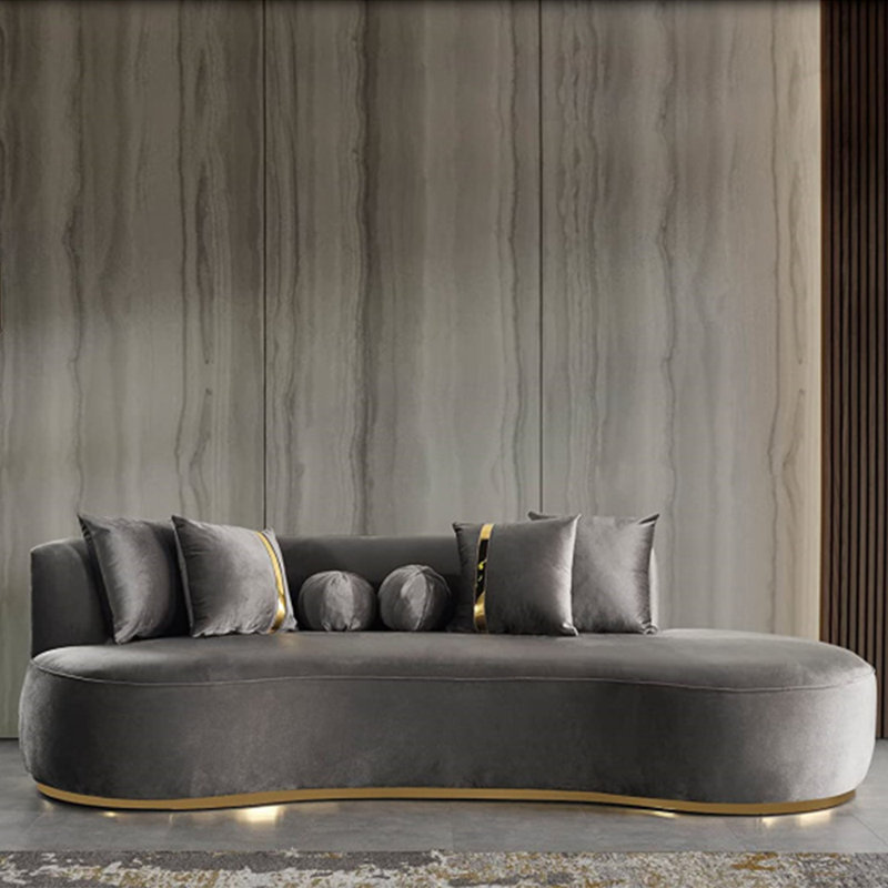 Chaise longue décontractée en flanelle Creative, Retour à gauche