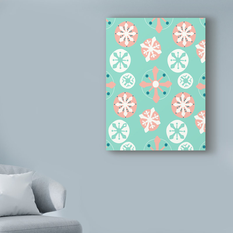 « flocons on blue », art sur toile, H 19 po x l 14 po x P 2 po