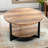 Caeron Round Coffee Table with 2-Tier Storage