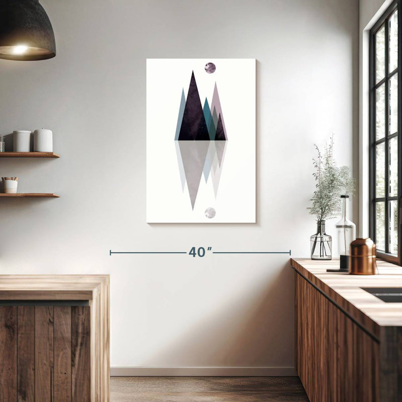 Alvord Scandi Mountains Blue III, 36" H x 24" W