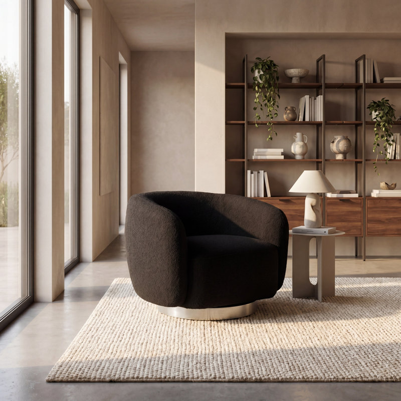 Fauteuil pivotant l 38,1 po Taiquan, Polyester noir