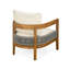 Fauteuil club d'extérieur Porto et table d'appoint en travertin en béton