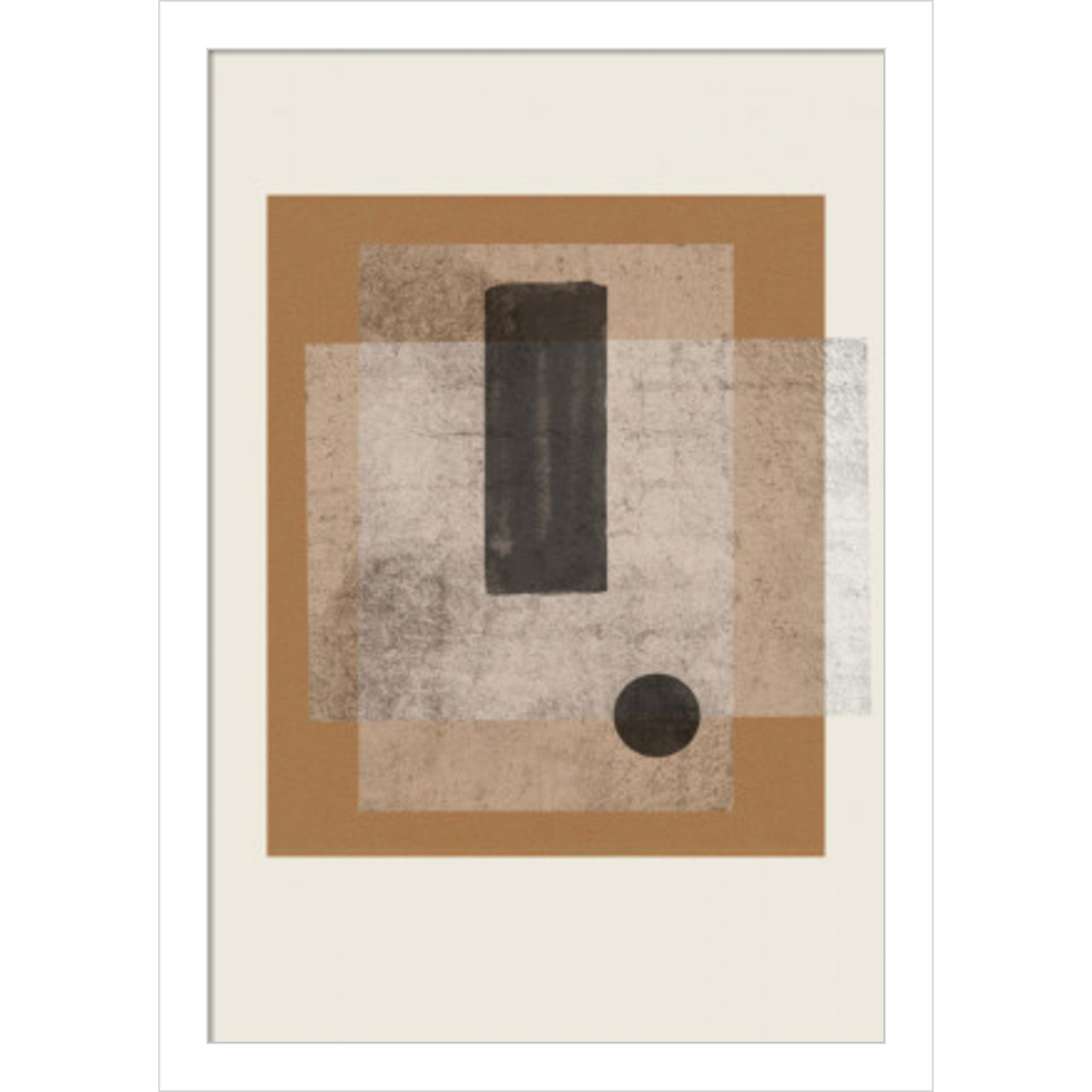 Riverwalk "Composition III" Print, White, 17" H x 12" W