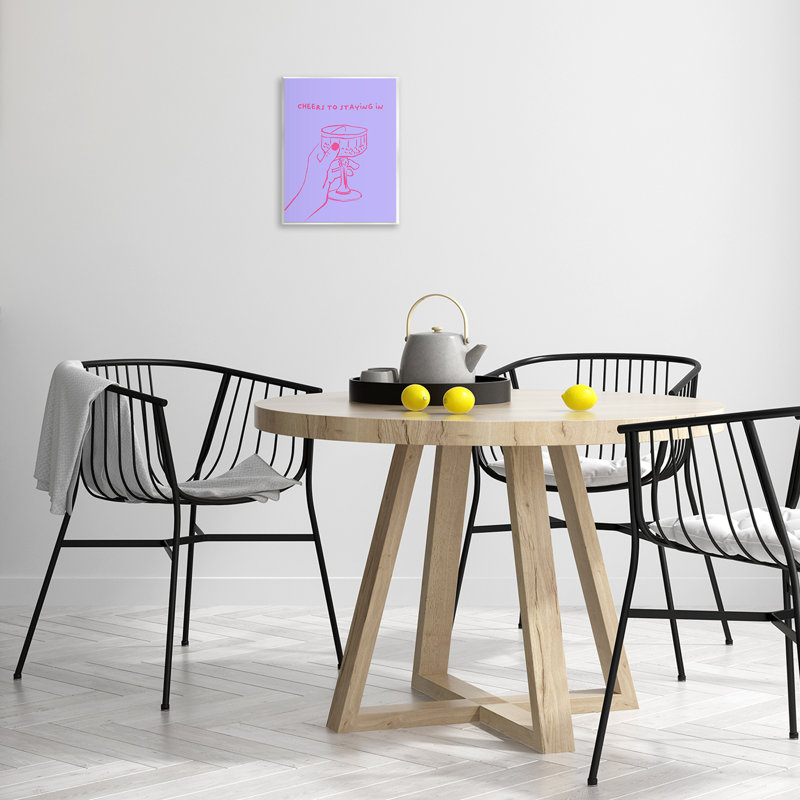  «Cheers to Staying In», art mural sur bois par House of Lulu