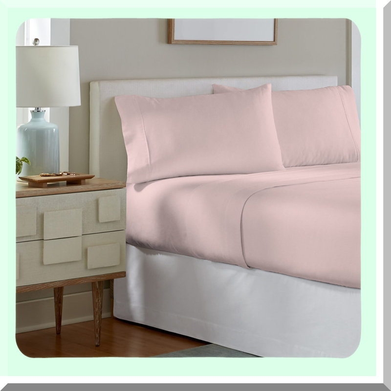 Luxury Plush Bedding Set with Extra Deep Pockets and Oversized Flat Sheet - Rose Quartz Dream Collection