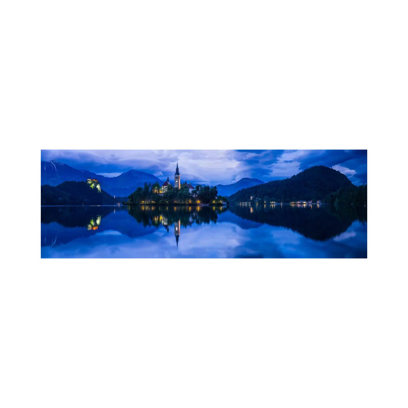 Lake Bled Blue, Bled, Slovenia by Jim Nilsen - Wrapped Canvas Panoramic Print, 50.8cm H x 152.4cm W x 1.91cm D