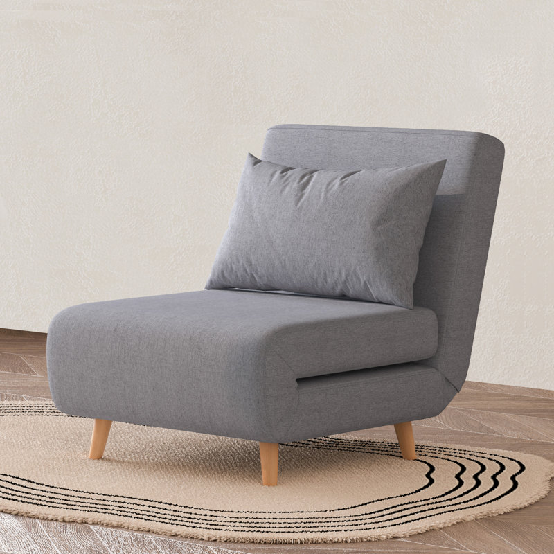 Fauteuil convertible Clarissa, Polyester gris clair