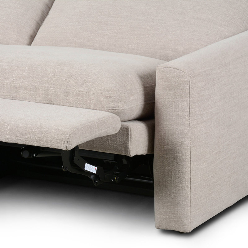 Tillery 78" Upholstered Power Reclining Loveseat, Laken Stone Performance Weave