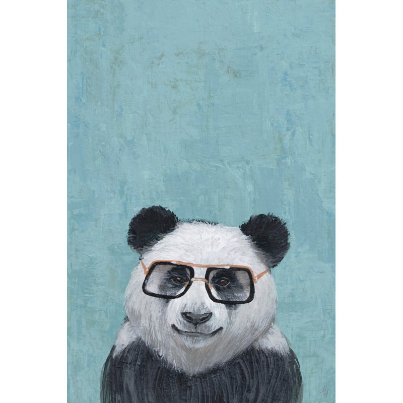 «Studious Panda», reproduction d'art, H 60 po x l 40po x P 1,5 po, Toile tendue