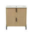 Mobilier de salle de bain cannelé en MDF