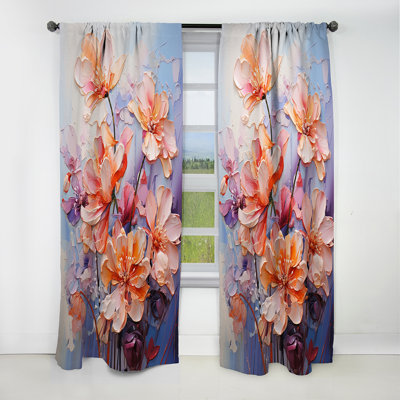 Eickhoff - Orchids Floral Blackout Curtain - 1 Panels