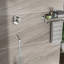 Pomme de douche à pluie ronde murale 10 po et bec de baignoire en cascade en nickel brossé - installation d'entretien facile avec et installation, garantie d'hygiène garantie