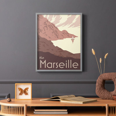 Côte française I, reproduction encadrée - bois massif