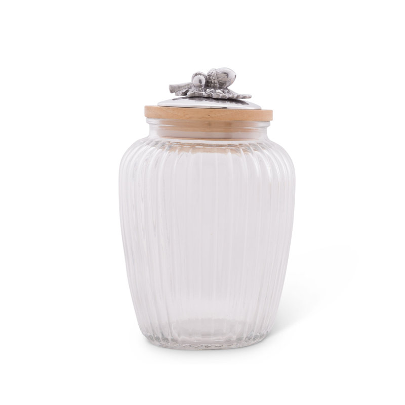 Forest Glass Jar, 9.5" H x 6" W x 6" D
