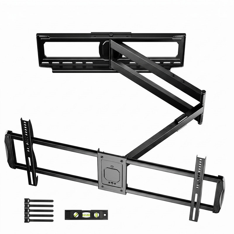 Support mural articulé pour téléviseur et moniteur, compatible avec les téléviseurs de 37 à 86 pouces, capacité de charge de 67,5 kg, VESA max. 800×400