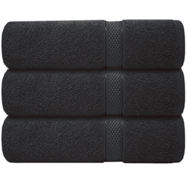 Fillbert Midweight Bath Towel, Black