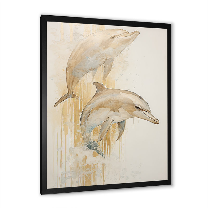 «Beige et or», impression sur toile, H 20 po x l 12 po x P 1 po, Cadre simple noir