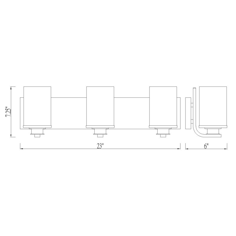 Foua 3 - Light Dimmable Vanity Light, Chrome