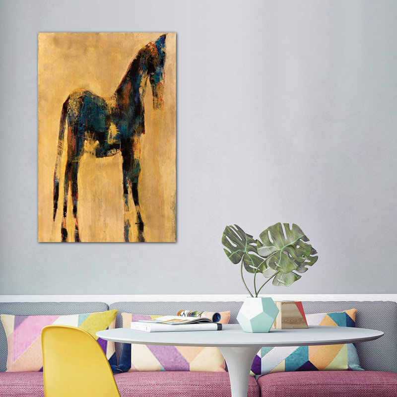 « Indigo »-impression, Toile tendue, H 60 po x l 40po x P 1,5 po