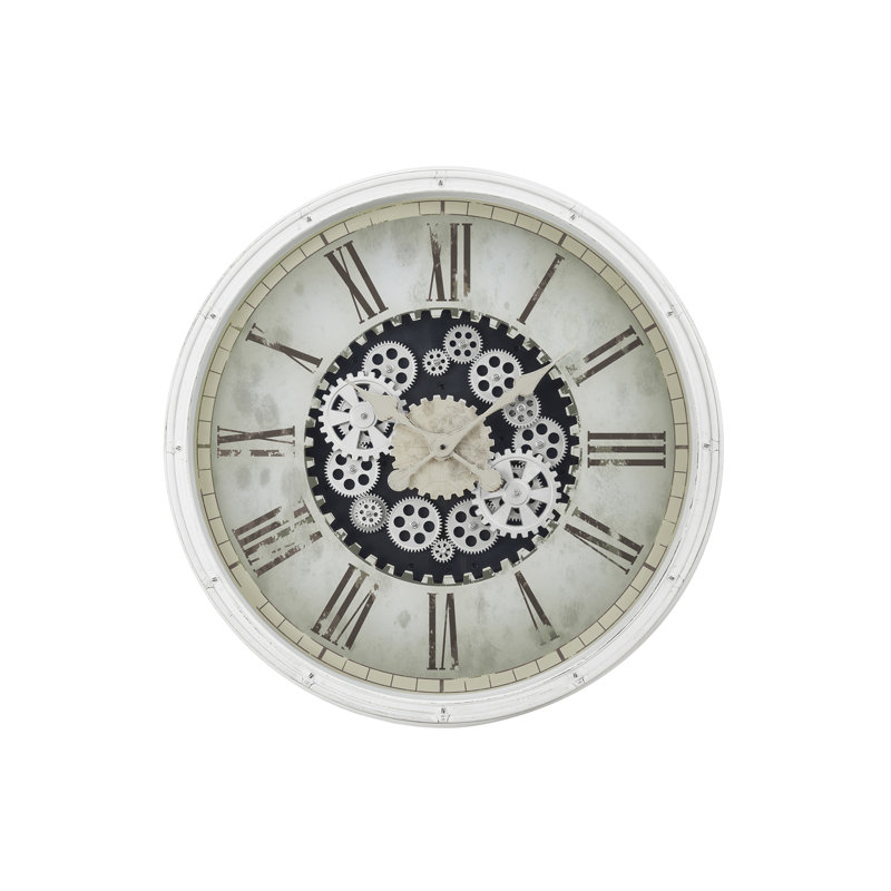 Round, Gear Mechanism, Large Oversized, Wall Clock