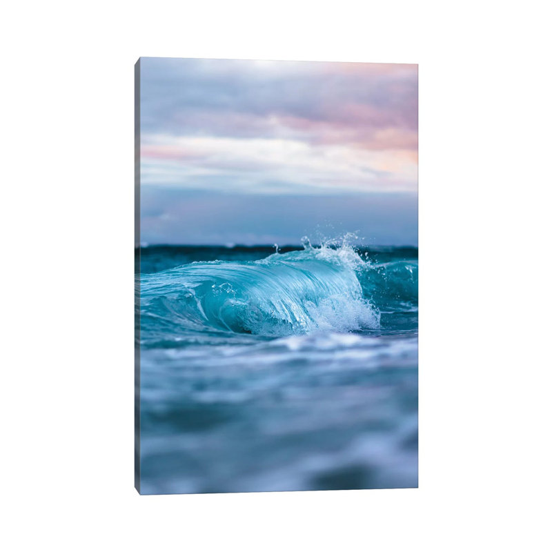 Blue Waves by Lucas Moore - Wrapped Canvas Print, 101.6 cm H x 66.04 cm W x 3.175 cm D