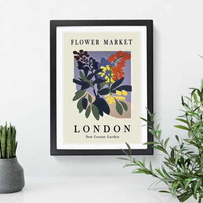 London Flower Market Exhibition No.5 - Single Picture Frame Print on Wood