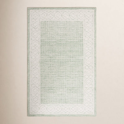 Hand-Tufted Geometric Wool Rug