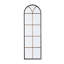 Miroir mural arqué noir et doré-770686163
