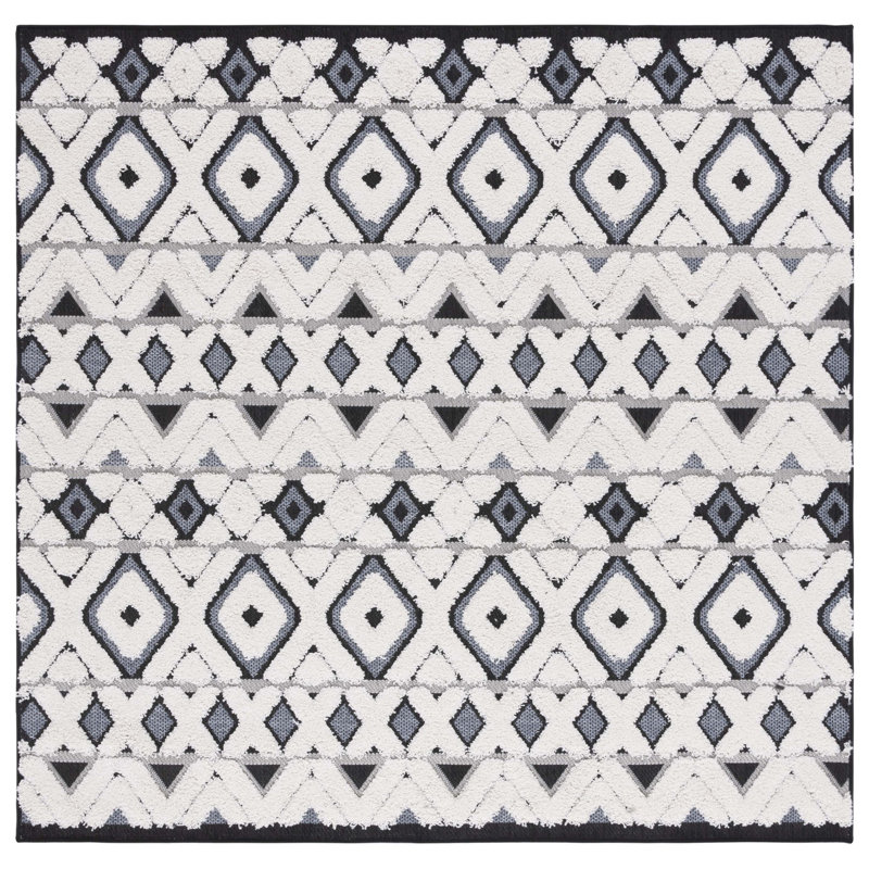 Amrudin Performance Southwestern Indoor/Outdoor Area Rug, Square 6'7"