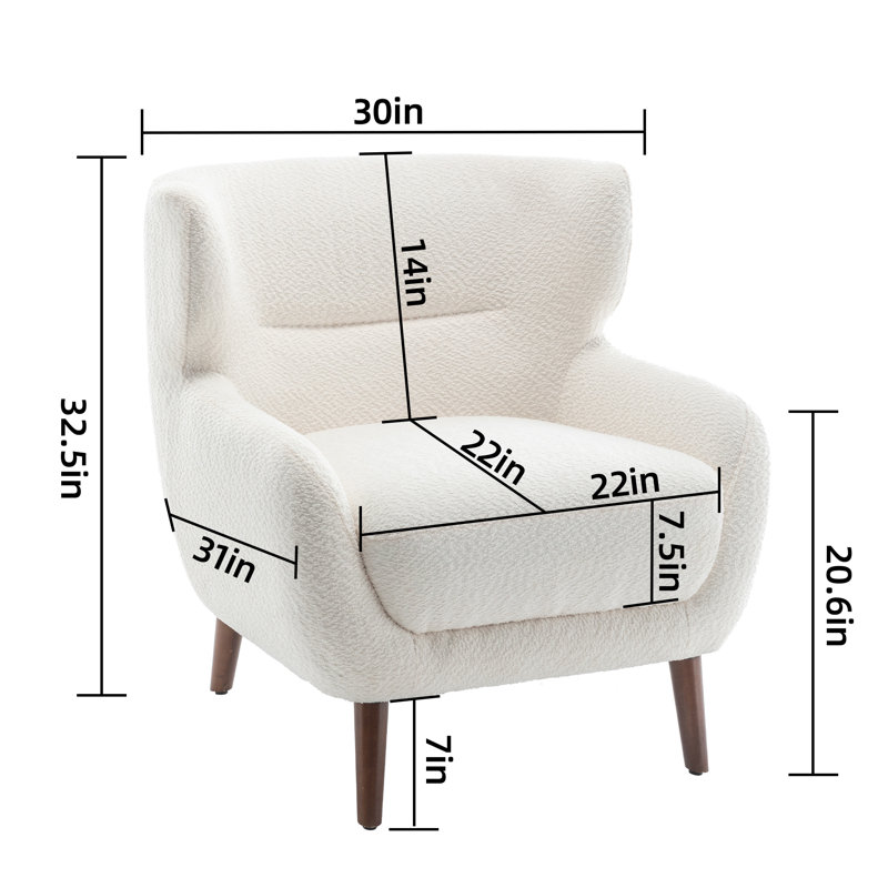 Chaise d'appoint moderne, fauteuil rembourré moelleux, canapé simple confortable avec siège rembourré, chaise longue élégante pour le salon, la chambre à coucher, le bureau et la chambre d'amis (ensemble de 2)