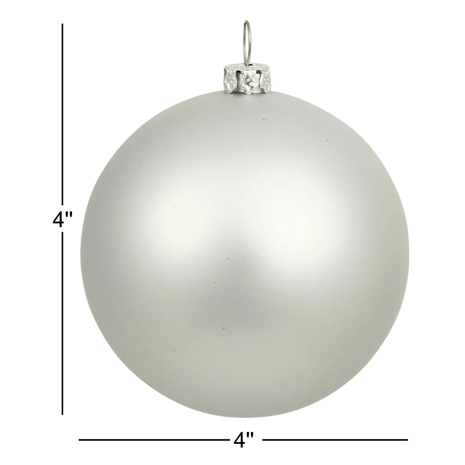 The Holiday Aisle® 4" Bauble, Silver