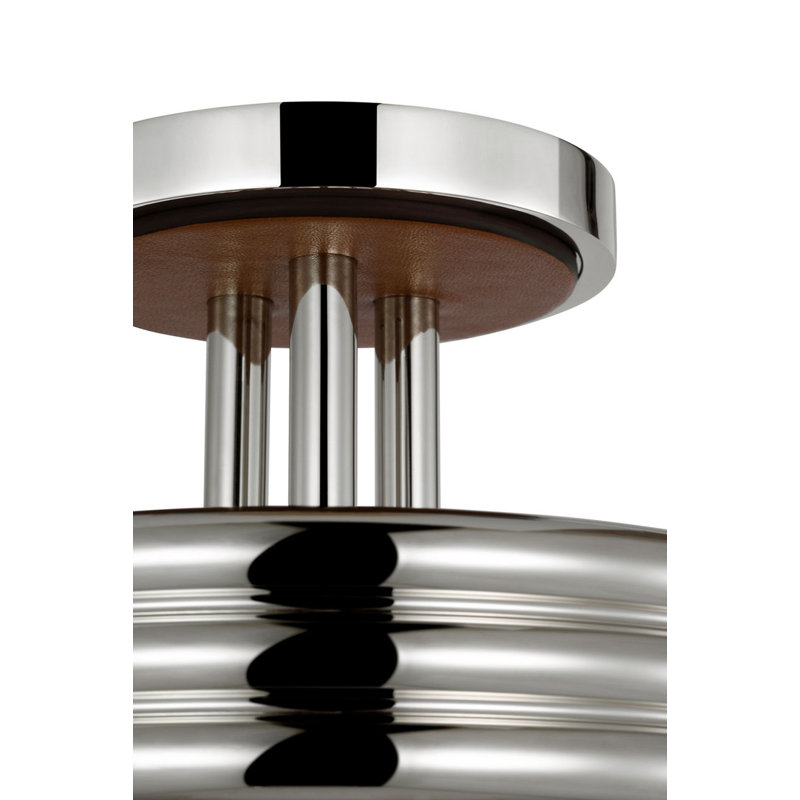 Hudson St. 8" Semi-Flush Mount, Polished Nickel