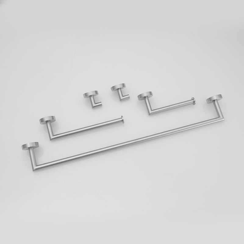 Ensemble de quincaillerie de salle de bain 5 pièces, Nickel brossé