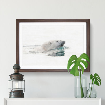 Polar Bear Swimming - Single Picture Frame Painting on MDF