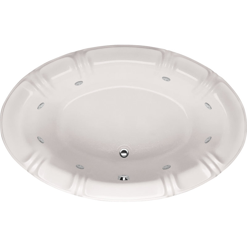 Designer Alyssa 78" x 48" Drop in Combination Acrylic Bathtub, White, Matte Black