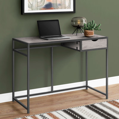 Bureau d'ordinateur compact et contemporain avec tiroir de rangement, pour les petits bureaux à domicile et les espaces de travail modernes