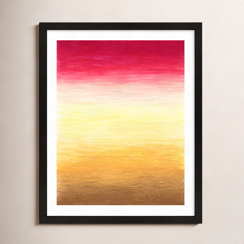 Tie-Dye Sunset Painting by Katy Montica, 24" W x 30" H, Black