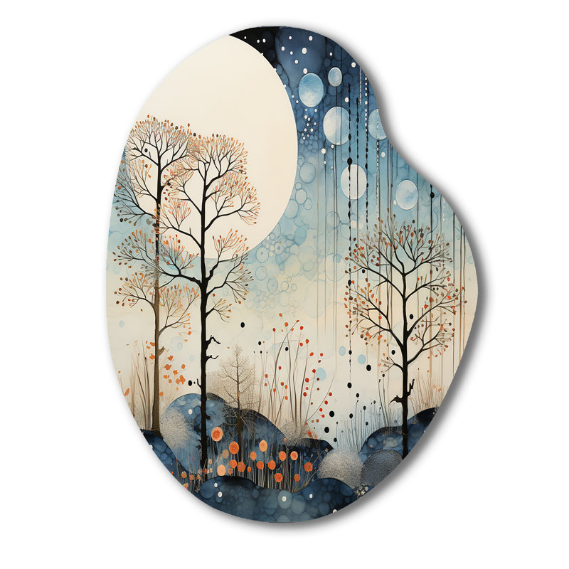 Armwood - Art mural japonais asymétrique en forme de poire, H 30 po x l 22 po