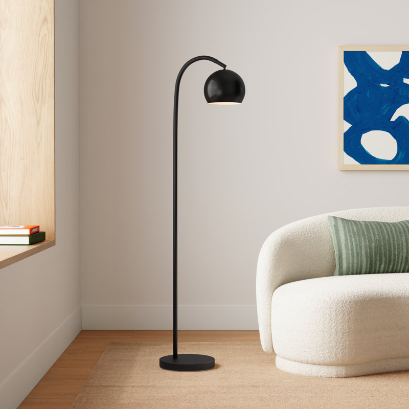Cintra 59'' Black Arched Floor Lamp